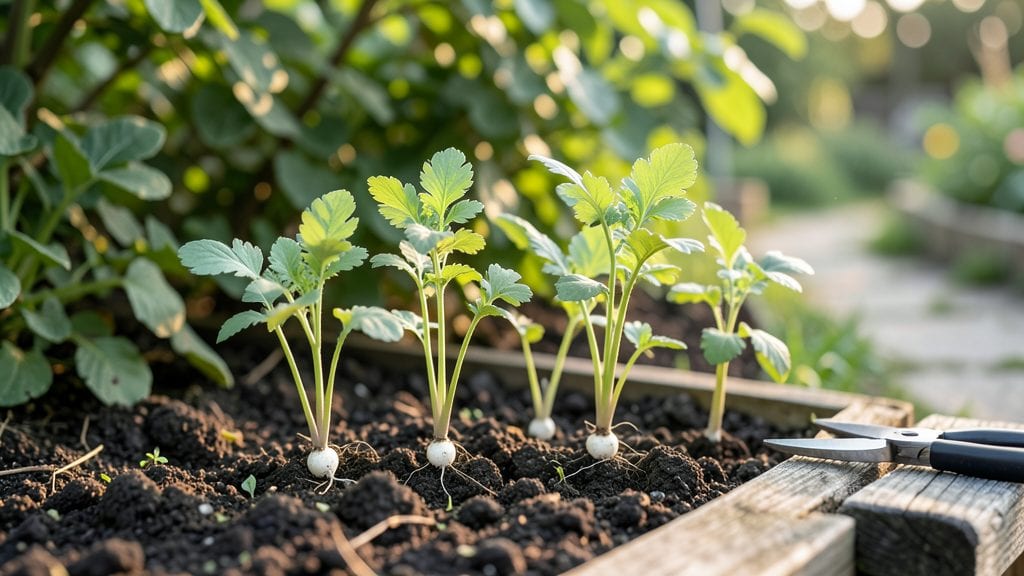 Thin Radish Seedlings: Stress-Free Transplanting for Bushy Growth
